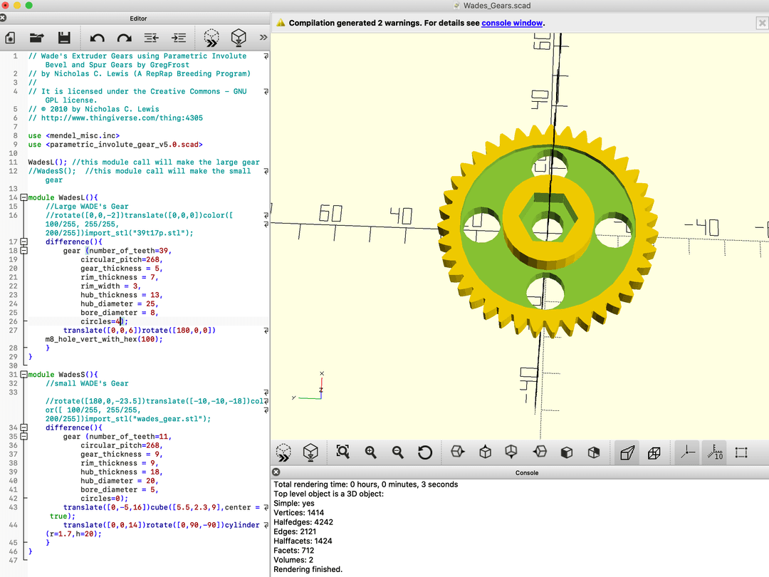 Viewing the CAD files in OpenCAD