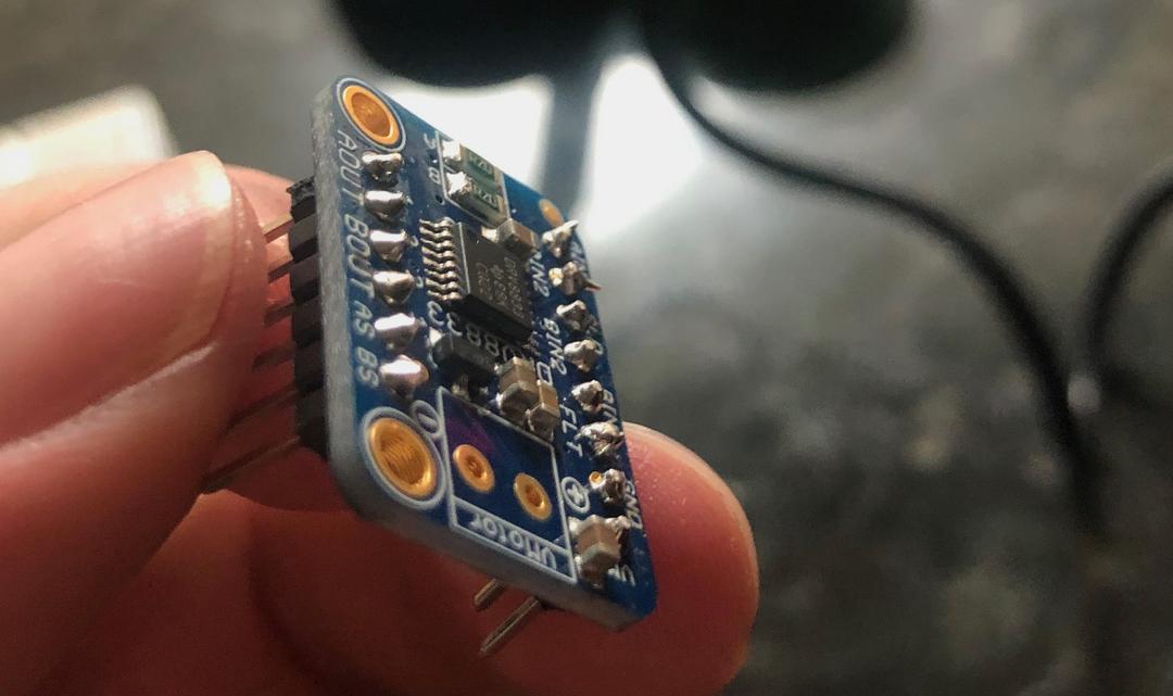 A drv8833 stepper motor in a breakout board format.