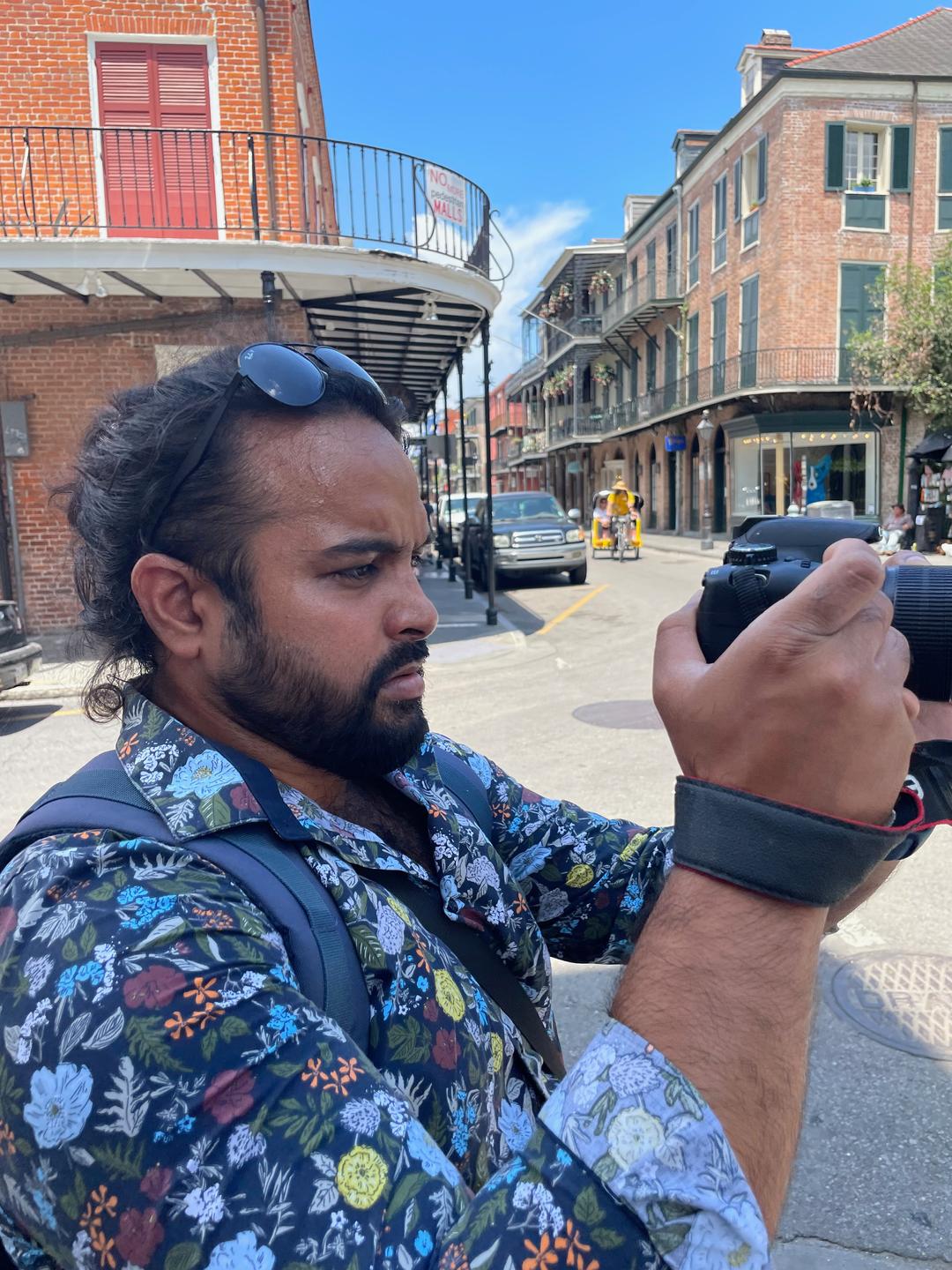 Andy taking a photo in the french quarter